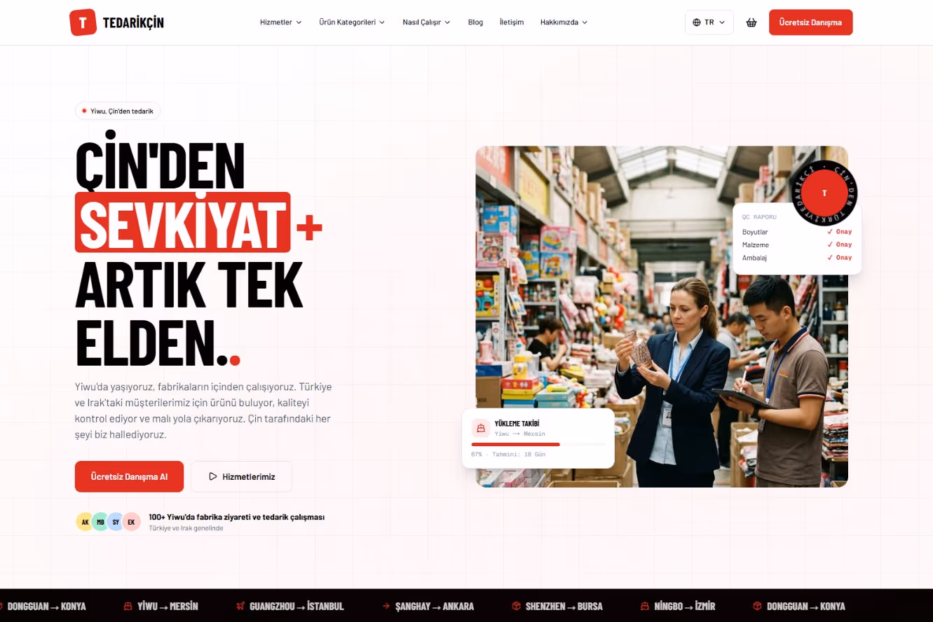 Tedarikçin — Çin'den Tedarik ve İthalat Danışmanlığı Sitesi